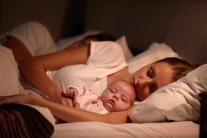 baby sleeping at night in bed