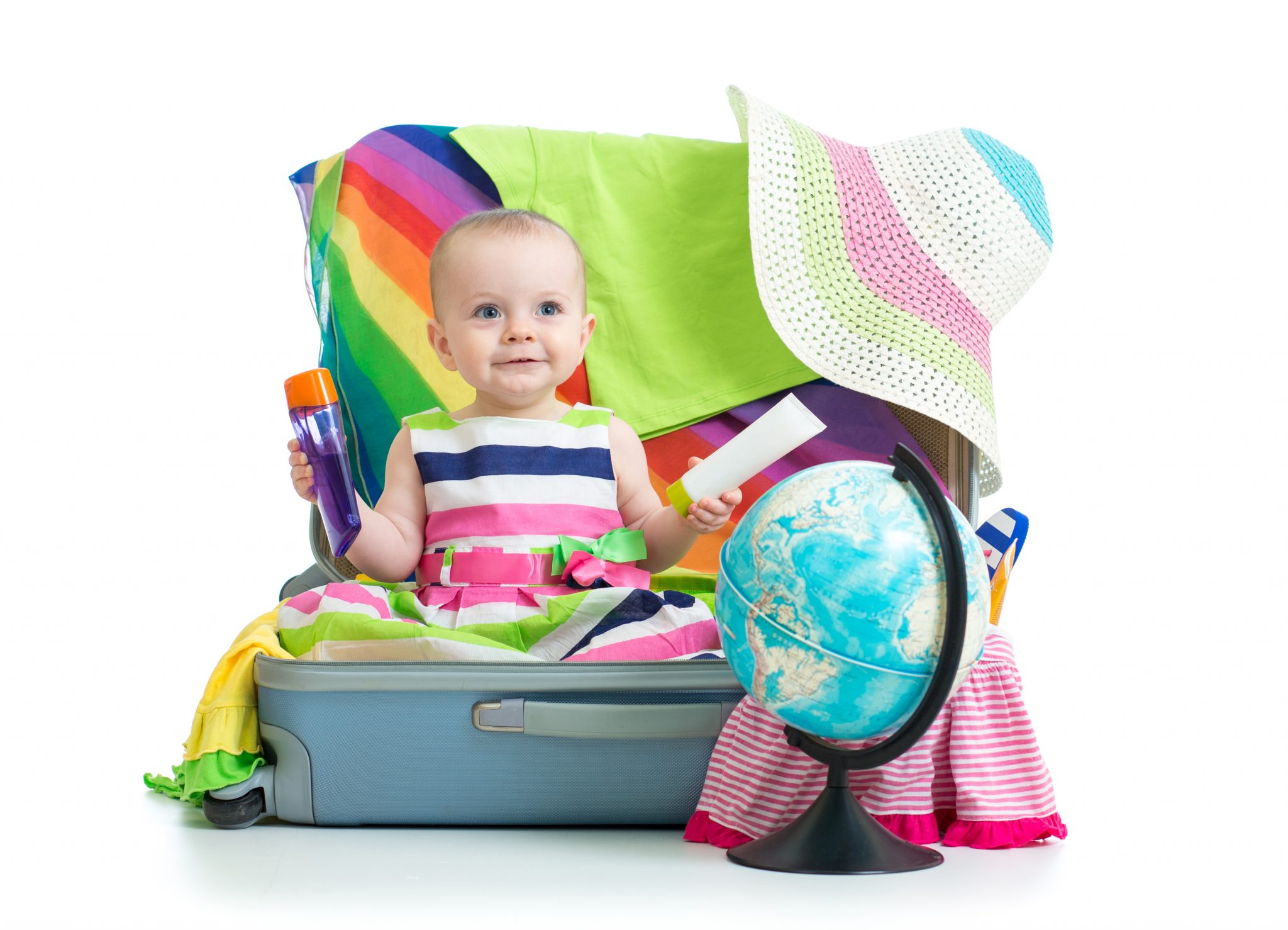 baby packing for holidays